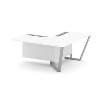 Steel Meet KD-PR.B.SPZOU-16(R) (Белый бриллиант/Серый) Завершающий угловой модуль правый