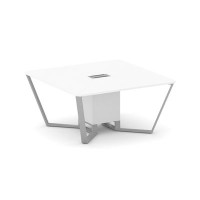 Steel Meet KDK-PR.B.SP-08 (Белый бриллиант/Серый) Стол переговорный квадратный