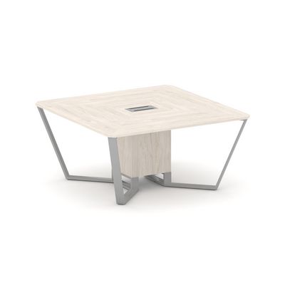 Steel Meet KD-PR.B.SP-08 (Денвер светлый/Серый) Стол переговорный квадратный