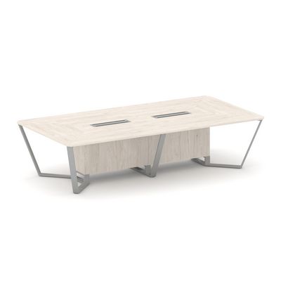 Steel Meet KD-PR.B.SP-12 (Денвер светлый/Серый) Стол переговорный прямоугольный