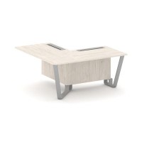 Steel Meet KD-PR.B.SPPOU-16(L) (Денвер светлый/Серый) Проходной угловой модуль левый