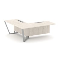 Steel Meet KD-PR.B.SPZOU-20(L) (Денвер светлый/Серый) Завершающий угловой модуль левый