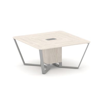 Steel Meet KDK-PR.B.SP-08 (Денвер светлый/Серый) Стол переговорный квадратный