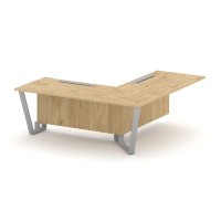 Steel Meet KD-PR.B.SPPOU-20(R) (Тиквуд светлый/Серый) Проходной угловой модуль правый