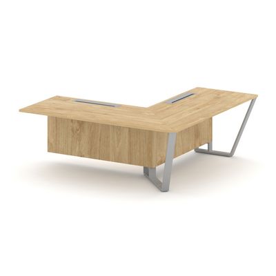 Steel Meet KD-PR.B.SPZOU-20(R) (Тиквуд светлый/Серый) Завершающий угловой модуль правый