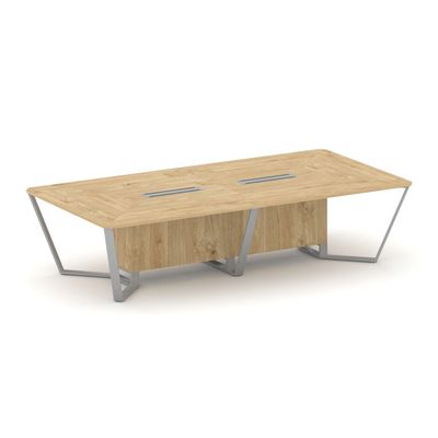 Стил Мит KDK-PR.B.SP-12 (Тиквуд светлый/Серый) Стол переговорный прямоугольный