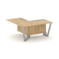 Steel Meet KDK-PR.B.SPPOU-16(L) (Тиквуд светлый/Серый) Проходной угловой модуль левый