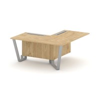 Steel Meet KDK-PR.B.SPPOU-16(R) (Тиквуд светлый/Серый) Проходной угловой модуль правый