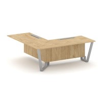 Steel Meet KDK-PR.B.SPPOU-20(L) (Тиквуд светлый/Серый) Проходной угловой модуль левый