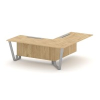 Steel Meet KDK-PR.B.SPPOU-20(R) (Тиквуд светлый/Серый) Проходной угловой модуль правый