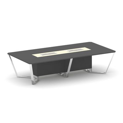Steel Meet MM-PR.B.SP-12 (Антрацит/Ваниль) Стол переговорный прямоугольный