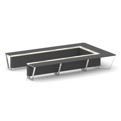 Steel Meet MM-PR.B.SP-15P (Антрацит/Ваниль) Стол переговорный П-образный