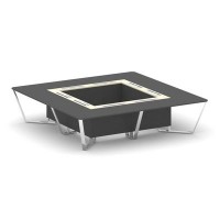 Steel Meet MM-PR.B.SP-16K (Антрацит/Ваниль) Стол переговорный квадратный