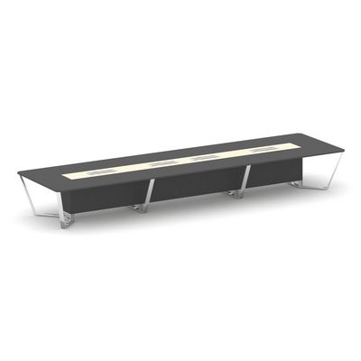 Steel Meet MM-PR.B.SP-18 (Антрацит/Ваниль) Стол переговорный прямоугольный