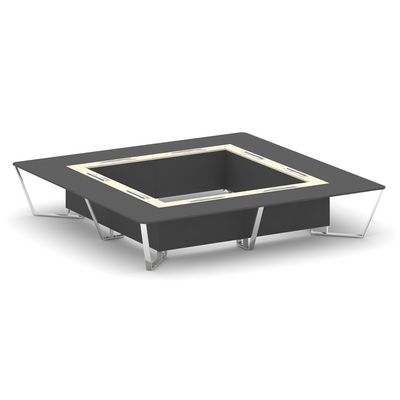 Steel Meet MM-PR.B.SP-20K2 (Антрацит/Ваниль) Стол переговорный квадратный