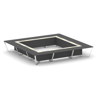 Steel Meet MM-PR.B.SP-24K (Антрацит/Ваниль) Стол переговорный квадратный