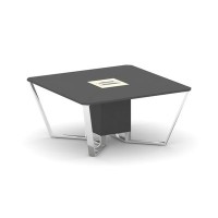 Steel Meet MMK-PR.B.SP-08 (Антрацит/Ваниль) Стол переговорный квадратный