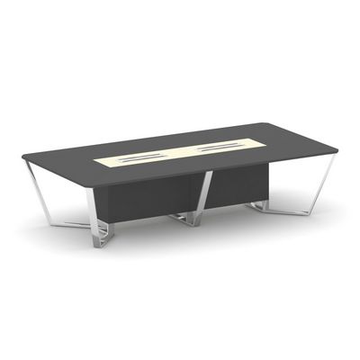 Steel Meet MMK-PR.B.SP-12 (Антрацит/Ваниль) Стол переговорный прямоугольный