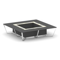 Steel Meet MMK-PR.B.SP-16K (Антрацит/Ваниль) Стол переговорный квадратный