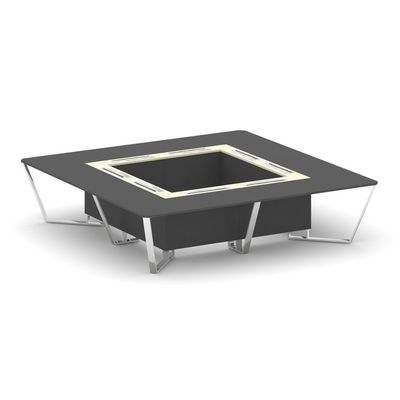 Steel Meet MMK-PR.B.SP-16K (Антрацит/Ваниль) Стол переговорный квадратный