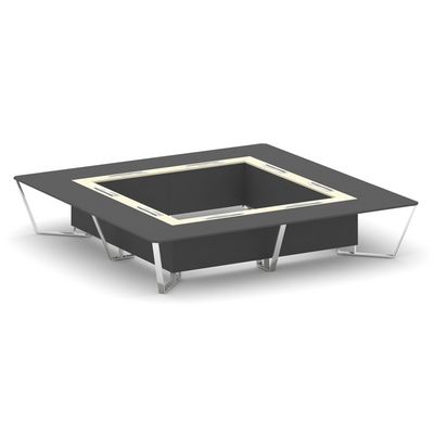 Steel Meet MMK-PR.B.SP-20K2 (Антрацит/Ваниль) Стол переговорный квадратный