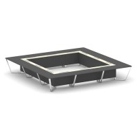 Steel Meet MMK-PR.B.SP-24K (Антрацит/Ваниль) Стол переговорный квадратный