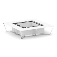 Steel Meet MM-PR.B.SP-16K (Белый бриллиант/Графит) Стол переговорный квадратный