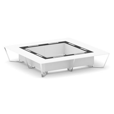 Steel Meet MM-PR.B.SP-20K2 (Белый бриллиант/Графит) Стол переговорный квадратный