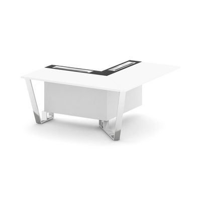 Steel Meet MM-PR.B.SPPOU-16(R) (Белый бриллиант/Графит) Проходной угловой модуль правый