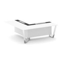 Steel Meet MM-PR.B.SPPOU-20(L) (Белый бриллиант/Графит) Проходной угловой модуль левый