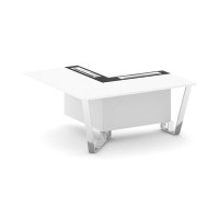 Steel Meet MMK-PR.B.SPPOU-16(L) (Белый бриллиант/Графит) Проходной угловой модуль левый