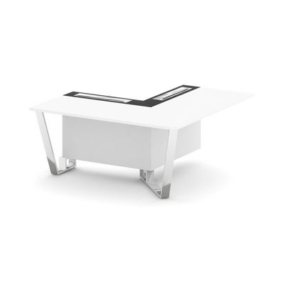 Steel Meet MMK-PR.B.SPPOU-16(R) (Белый бриллиант/Графит) Проходной угловой модуль правый