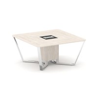 Steel Meet MM-PR.B.SP-08 (Денвер светлый/Графит) Стол переговорный квадратный