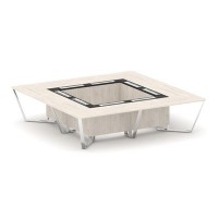 Steel Meet MM-PR.B.SP-16K (Денвер светлый/Графит) Стол переговорный квадратный