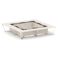 Steel Meet MM-PR.B.SP-20K2 (Денвер светлый/Графит) Стол переговорный квадратный