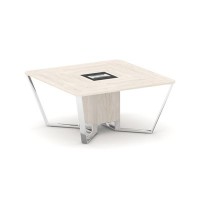 Steel Meet MMK-PR.B.SP-08 (Денвер светлый/Графит) Стол переговорный квадратный