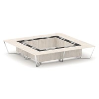 Steel Meet MMK-PR.B.SP-20K2 (Денвер светлый/Графит) Стол переговорный квадратный