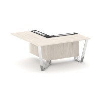 Steel Meet MMK-PR.B.SPPOU-16(L) (Денвер светлый/Графит) Проходной угловой модуль левый