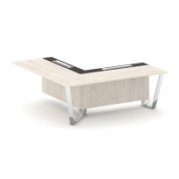 Steel Meet MMK-PR.B.SPPOU-20(L) (Денвер светлый/Графит) Проходной угловой модуль левый