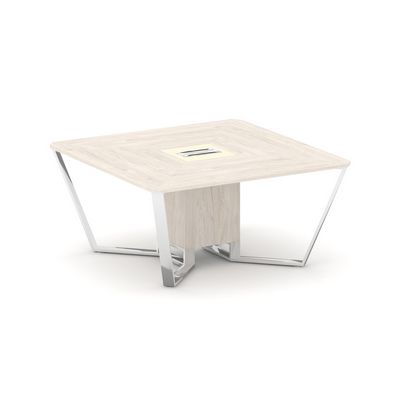 Steel Meet MM-PR.B.SP-08 (Денвер светлый/Ваниль) Стол переговорный квадратный