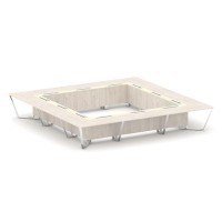 Steel Meet MM-PR.B.SP-24K (Денвер светлый/Ваниль) Стол переговорный квадратный