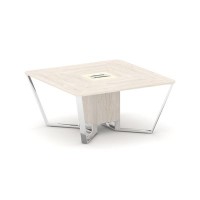 Steel Meet MMK-PR.B.SP-08 (Денвер светлый/Ваниль) Стол переговорный квадратный