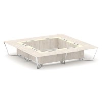 Steel Meet MMK-PR.B.SP-20K2 (Денвер светлый/Ваниль) Стол переговорный квадратный