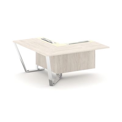 Стил Мит MMK-PR.B.SPZOU-16(L) (Денвер светлый/Ваниль) Завершающий угловой модуль левый