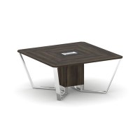 Steel Meet MM-PR.B.SP-08 (Дуб мали/Графит) Стол переговорный квадратный