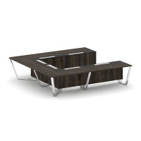 Steel Meet MM-PR.B.SP-11P (Дуб мали/Графит) Стол переговорный П-образный