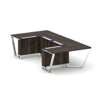 Steel Meet MMK-PR.B.SP-07P (Дуб мали/Графит) Стол переговорный П-образный