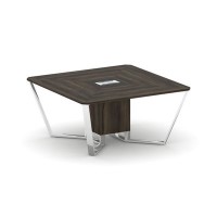 Steel Meet MMK-PR.B.SP-08 (Дуб мали/Графит) Стол переговорный квадратный