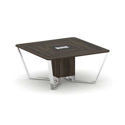 Steel Meet MMK-PR.B.SP-08 (Дуб мали/Графит) Стол переговорный квадратный