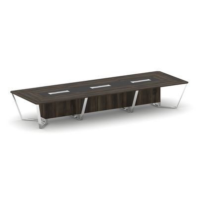 Steel Meet MMK-PR.B.SP-16 (Дуб мали/Графит) Стол переговорный прямоугольный